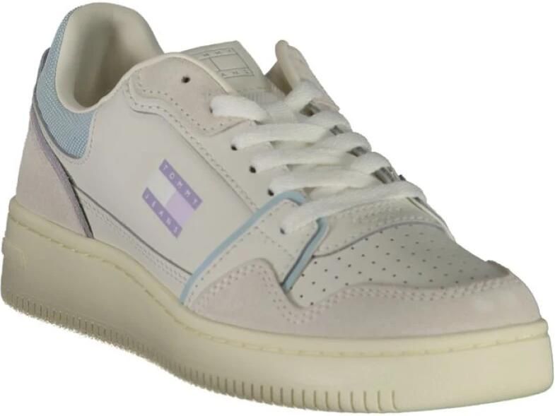TOMMY JEANS Sneakers met sleehak TJW RETRO BASKET SNEAKER veterschoen halfhoge schoen vrijetijdsschoen met zijdelingse logovlag