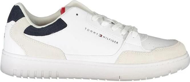 Tommy Hilfiger Sneakers TH BASKET CORE LTH MIX ESS met contrastafwerkingen vrijetijdsschoen lage schoen veterschoen - Foto 5