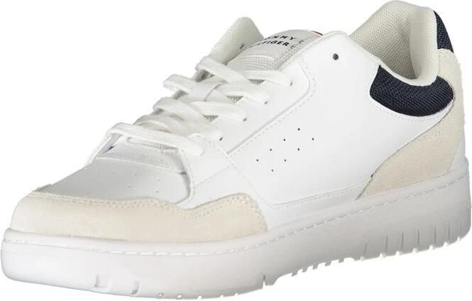 Tommy Hilfiger Sneakers TH BASKET CORE LTH MIX ESS met contrastafwerkingen vrijetijdsschoen lage schoen veterschoen - Foto 4