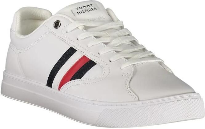 Tommy Hilfiger Witte Polyester Sneaker met Contrasterende Details