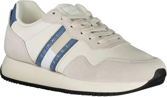 Tommy Hilfiger Witte Leren Heren Sneaker Sportschoenen