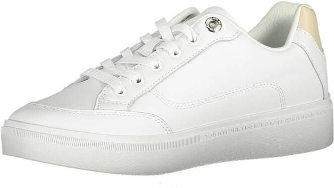Tommy Hilfiger Witte Polyester Sneaker met Contrasterende Details