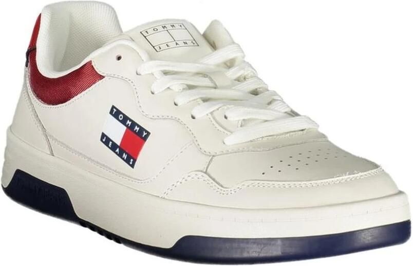 TOMMY JEANS Plateausneakers (NEW) TJM CUPSOLE LEATHER ESS vrijetijdsschoen lage schoen veterschoen in basket-look