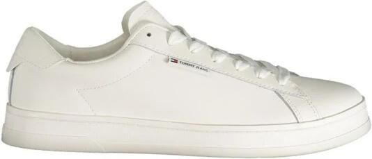 TOMMY JEANS Sneakers TJM LEATHER LOW CUPSOLE met label vrijetijdsschoen lage schoen veterschoen