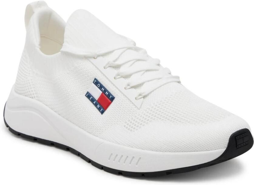 Tommy Hilfiger Witte Sneakers met Opgezet Logo