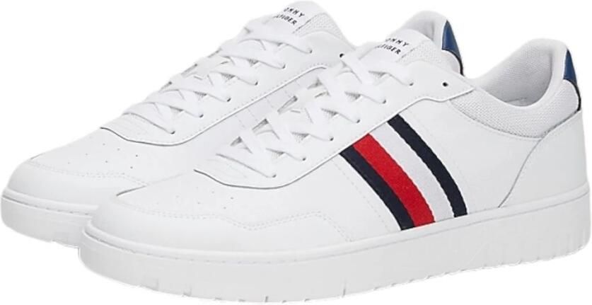 Tommy Hilfiger Plateausneakers TH BASKET CORE LITE vrijetijdsschoen lage schoen veterschoen met gepolsterde schacht