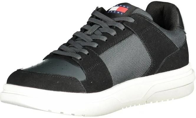 Tommy Hilfiger Sportieve Zwarte Veterschoenen met Contrastdetails Black Heren - Foto 2