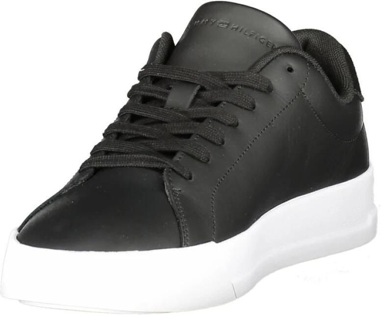 Tommy Hilfiger Court sneaker van leer met suède details en logo - Foto 2