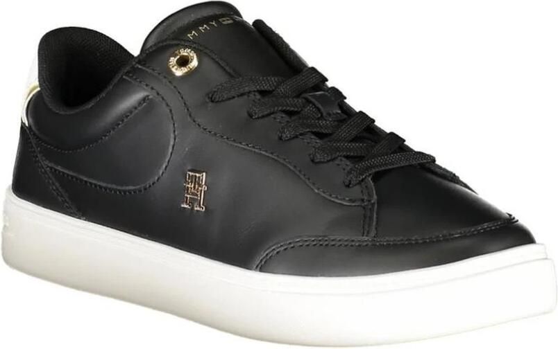Tommy Hilfiger Plateausneakers ESSENTIAL CHIC COURT SNEAKER vrijetijdsschoen veterschoen lage schoen met th-sieraad