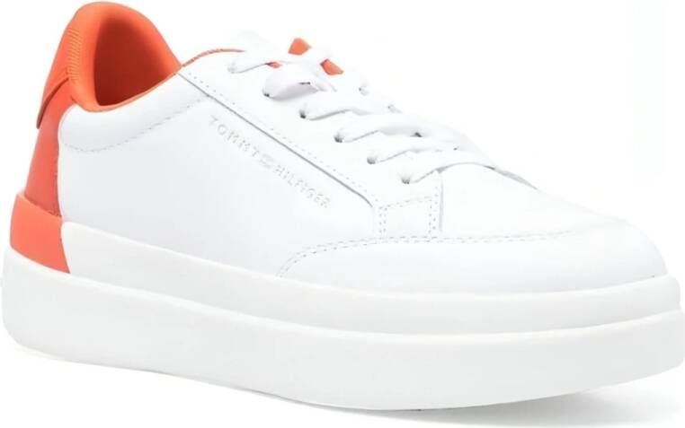 Tommy Hilfiger Vrouwelijke sneaker met pop White Dames