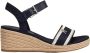 Tommy Hilfiger Sleehaksandaaltjes MONO WEBBING HIGH WEDGE SANDAL zomerschoen sandaal riemchensandalette met contrast-logo-opdruk - Thumbnail 6