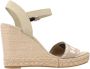 TOMMY HILFIGER Sandalen Dames Seasonal Webbing Wedge Maat: 40 Materiaal: Leer Kleur: Beige - Thumbnail 3