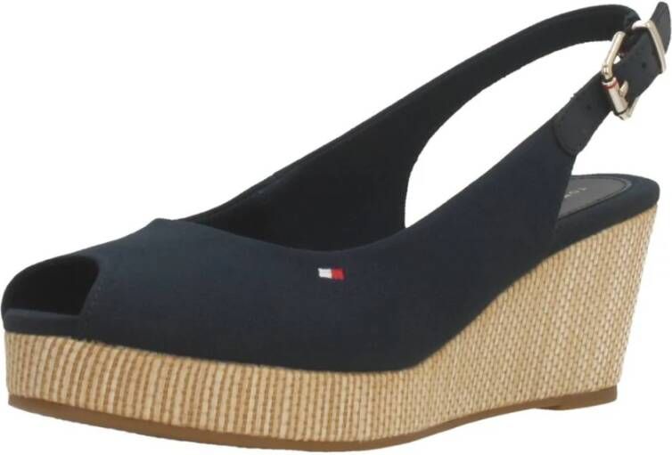 Tommy Hilfiger Alpargatas Iconic Elba Sling Back Sleehak Blue Dames - Foto 3