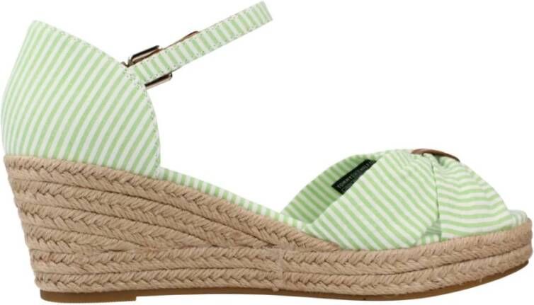 Tommy Hilfiger Sleehaksandaaltjes HIGH WEDGE SEERSUCKER