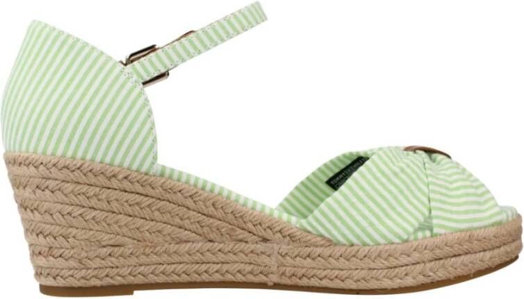 Tommy Hilfiger Sleehaksandaaltjes HIGH WEDGE SEERSUCKER