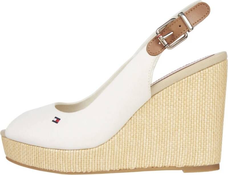 Tommy Hilfiger Iconic Elba Sling Back Sandalen Met Sleehak Grijs Vrouw - Foto 15