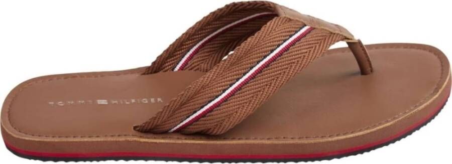 Tommy Hilfiger Winter Cognac Flip Flops Bruin Brown Heren