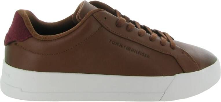 Tommy Hilfiger Plateausneakers TH COURT SEASONAL WINTER 4A freizeitschoen veterschoen lage schoen met gevoerde schacht