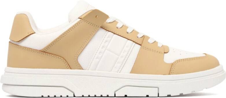 Tommy Hilfiger Witte Beige Cupsole Sneakers