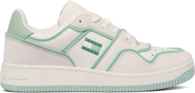 TOMMY JEANS Tjw Retro Basket Foam Edge Sneakers Leren Sneaker Dames Wit - Foto 3