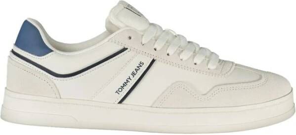 Tommy Hilfiger Witte Heren Sneaker Polyethyleen Sportieve Elegantie