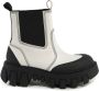 Tommy Hilfiger Witte Leren Chelsea Boots Lug Sole - Thumbnail 1