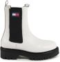 Tommy Hilfiger Witte Leren Chelsea Boots Platform - Thumbnail 1