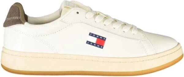 Tommy Hilfiger Witte Leren Dames Sneaker Sportieve Luxe