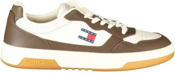 TOMMY JEANS Sneakers (NEW) TJM CUPSOLE LEATHER ESS vrijetijdsschoen lage schoen veterschoen in basket-look