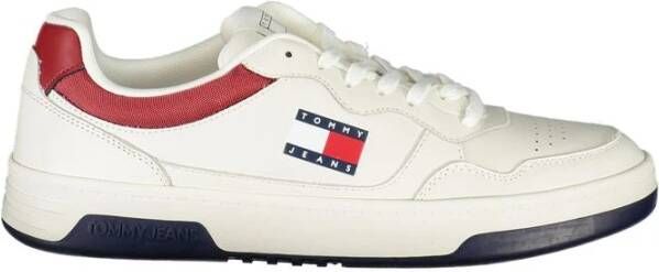 TOMMY JEANS Plateausneakers (NEW) TJM CUPSOLE LEATHER ESS vrijetijdsschoen lage schoen veterschoen in basket-look
