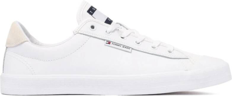 Tommy Hilfiger Witte Leren Lage Sneakers