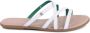 Tommy Hilfiger Witte Leren Platte Sandalen - Thumbnail 1