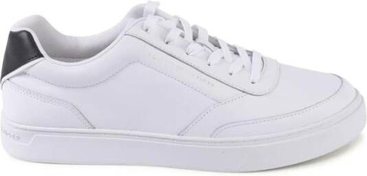 Tommy Hilfiger Witte Leren Sneaker met Polyamide Details