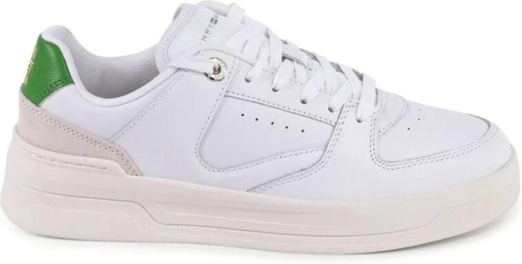 Tommy Hilfiger Witte Leren Sneaker met Schoon Ontwerp