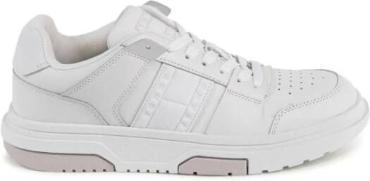 Tommy Hilfiger Witte Leren Sneaker Stijlvol en veelzijdig