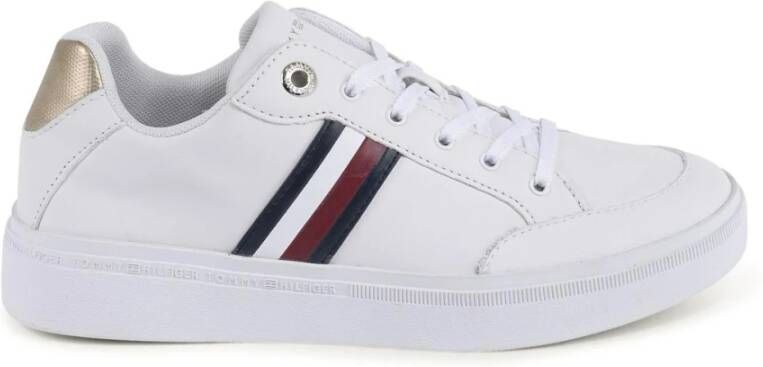 Tommy Hilfiger Sportieve witte vetersneakers met contrastdetails - Foto 4