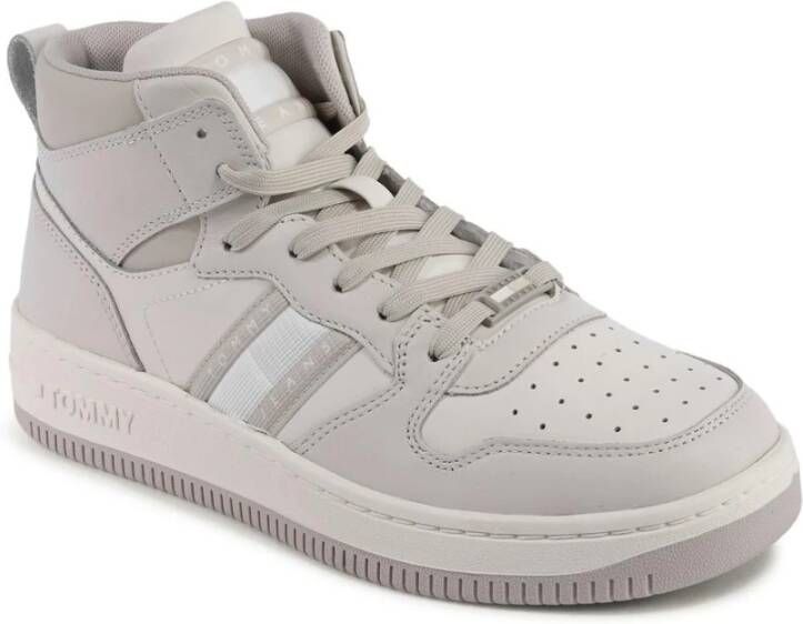 Tommy Hilfiger Witte Leren Sneakers Stijlvol Model