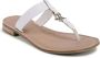 Tommy Hilfiger Witte Leren Teenslippers - Thumbnail 1