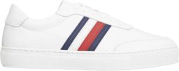 Tommy Hilfiger Premium Cupsole Mono Sneakers Leren Sneaker Heren Wit