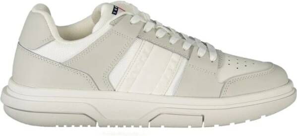 Tommy Hilfiger Sportieve witte sneakers met grijze details White Dames