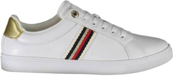Tommy Hilfiger Witte Polyester Sneaker met Contrasterende Details