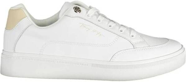 Tommy Hilfiger Witte Polyester Sneaker met Contrasterende Details