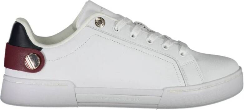 Tommy Hilfiger Witte Polyester Sneaker met Contrasterende Details White Dames