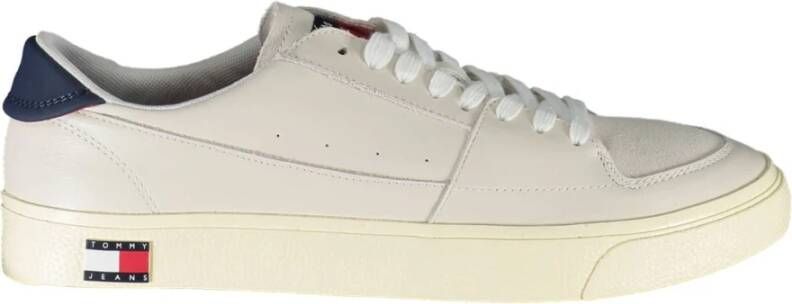 Tommy Hilfiger Witte Polyester Sneaker met Contrasterende Details Wit Heren