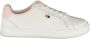Tommy Hilfiger Witte Polyester Sneakers met Veters Contrastdetails Logo White Dames - Thumbnail 2