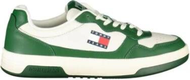 Tommy Hilfiger Lage leren sneakers met ademende gaatjes White Heren