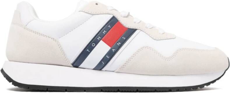 TOMMY JEANS Sneakers met sleehak TJW EVA RUNNER MAT MIX ESS vrijetijdsschoen lage schoen veterschoen met zijlogo-vlag