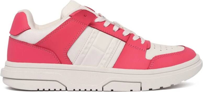 TOMMY JEANS Tjw Skate D Sneakers Leren Sneaker Dames Roze