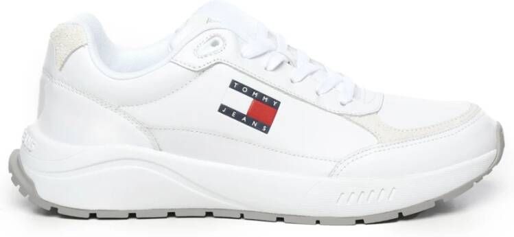 Tommy Hilfiger Witte Sneakers met Rubberen Zool White Heren