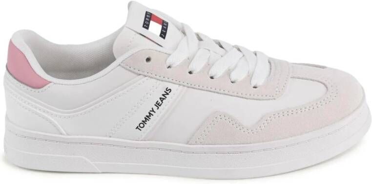 Tommy Hilfiger Witte Suède Minimalistische Sneakers